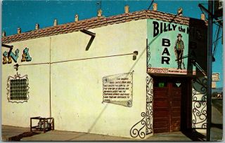 Old Mesilla,  Mexico Postcard Billy The Kid Bar Street View C1950s Chrome