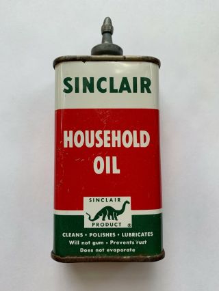 Vintage Sinclair Household Oil Tin Can Lubricant Part Full