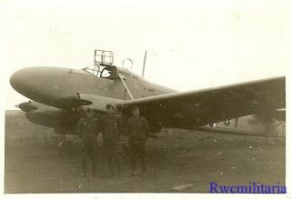 BEST Luftwaffe Airmen Posed on Airfield by Their Fw.  58 Liaison Transport Plane 2