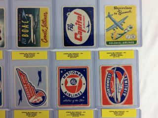 Complete Set Of (15) 1953 General Mills Wheaties Airline Stickers Advertising 3