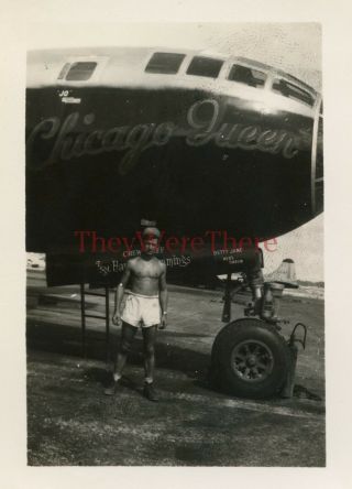 Wwii Photo - B 29 Superfortress Bomber Plane Nose Art - Chicago Queen