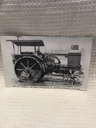 Old Pioneer Village Postcard,  One Of 20 Antique Tractors