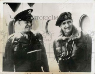 1944 Press Photo Generals Eisenhower And Sir Montgomery Cross English Channel