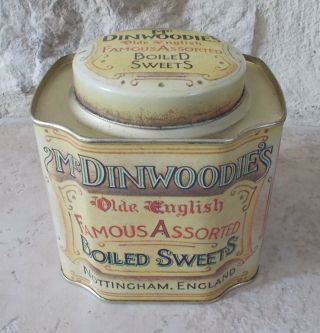Antique Tin Box Advertising Boiled Sweets Mr Dinwoodie 