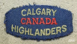 Calgary Highlanders Cloth Shoulder Flash (23916)