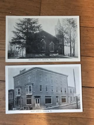 2 Old Dillsburg Pa Postcards Presbyterian Church Post Office Pennsylvania
