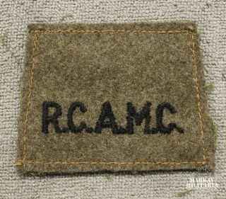 Ww2 Royal Canadian Army Medical Corp Cloth Winter Slip On (23952)