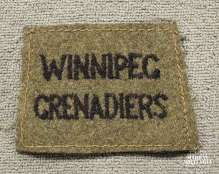 Ww2 Winnipeg Grenadiers Cloth Winter Slip On (23943)