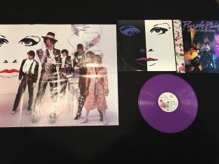 Prince Purple Rain Warner Purple Vinyl Promo With Poster