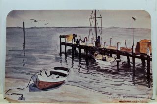 York Ny Long Island Hampton Bays Skippers Cottages Postcard Old Vintage Card