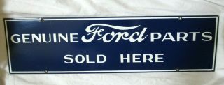 Vintage Ford Parts Here Metal Sign 1986
