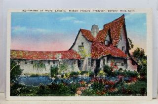 California Ca Beverly Hills Ward Lascaelle Home Postcard Old Vintage Card View