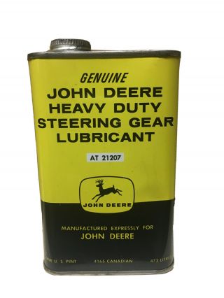 Vintage John Deere Heavy Duty Steering Gear Lubricant Oil Can