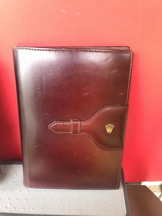 Vintage Rolex Brown Leather Note Pad Book