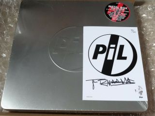 Public Image Limited Pil Metal Box Deluxe 4 X Vinyl Box Set & Signed Card