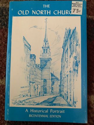Vtg Post Card Old North Church,  Salem St Oldest Church In Boston Massachusetts