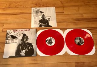 Death In June ‎– The Wall Of Sacrifice Red Vinyl And Signed