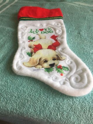 Christmas I Love My Dog Stocking
