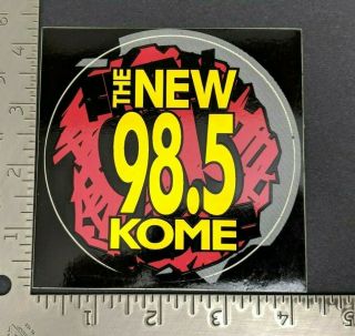 Vintage Kome 98.  5 San Jose California Radio Station Sticker 4 " Rare