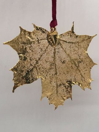 Gold Dipped Maple Leaf Ornament Fall,  Christmas Ornament,  Nature