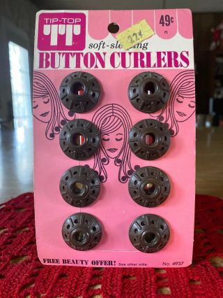 Vintage 1960’s - 1970’s,  Tip Top Soft - Sleeping Button Curlers,  Nos,
