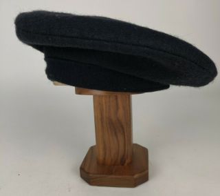 Post Wwii Ww2 British Army Scottish Navy Blue Wool Beret Cap Glasgow 1946 6 7/8