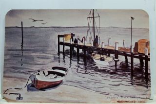 York Ny Long Island Hampton Bays Skipper Cottages Postcard Old Vintage Card