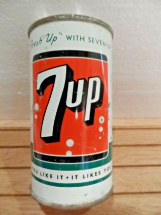 Flat Top 7 - Up Soda Can.  (black Outlines. )