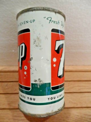 FLAT TOP 7 - UP SODA CAN.  (BLACK OUTLINES. ) 2