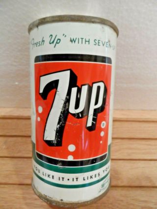 FLAT TOP 7 - UP SODA CAN.  (BLACK OUTLINES. ) 3
