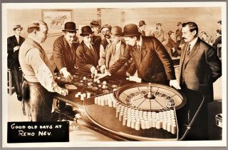 Good Old Days At Reno Roulette Game Rppc 1940 