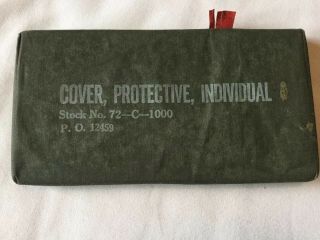 1944 Wwii U.  S.  Army Individual Protective Blister Gas Protection Cover
