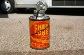 Vintage H D Motorcycle Oil Full Metal Can Of Chain Lube