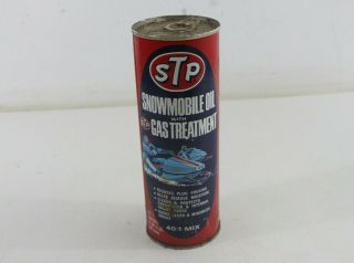 Vintage Full Stp Canada Snowmobile Motor Oil Can Advertising 20oz - N1