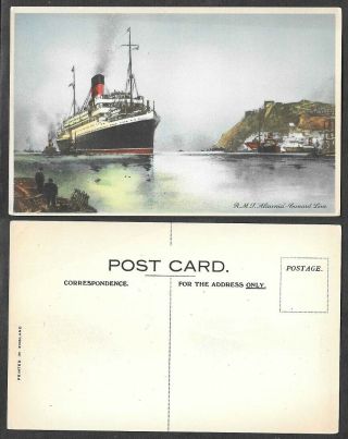 Old Cruise Ship Postcard - Cunard - R.  M.  S.  Alaunia