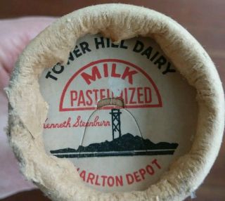 Full Tube Vintage Dairy Milk Bottle Caps Cream Tower Hill Charton Depot Crafts