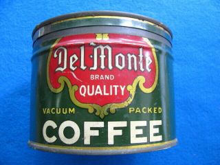 Vintage Del Monte Vacuum Packed Empty Coffee Tin/can