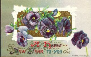 C.  1910,  John Winsch,  Happy Year To You,  Old Post Card