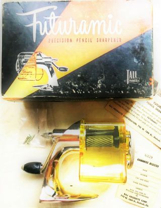 Vintage Futuramic Pencil Sharpener Yellow 1950 - 60 
