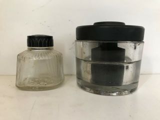Sengbusch Self Closing Inkwell And Parker Quink Ink Bottle