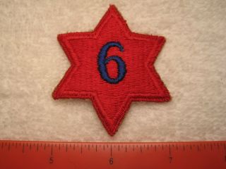 Us Army Wwii 6th Infantry Division Variation Fantastic 100 Authentic &