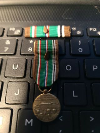 European–african–middle Eastern Campaign Mini Medal,  Ribbon Arrowhead Devices