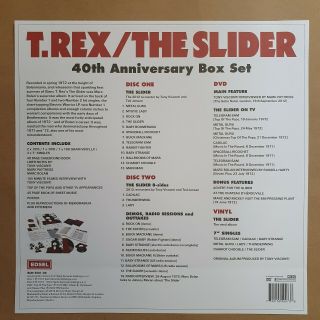 T.  Rex The Slider 40th Anniversary Box Set Limited Numbered LP CD DVD Like 2