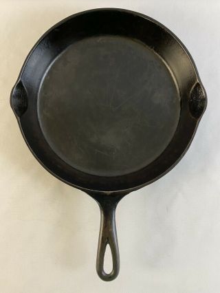 Early 1900’s Griswold Victor 722c No.  8 Cast Iron Skillet Heat Ring Pour Spouts