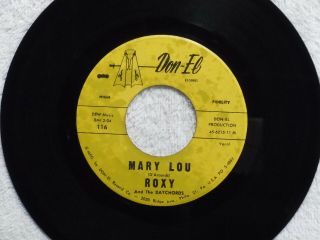 Northern Soul Roxy And Daychords I M So In Love / Mary Lou Don El 116