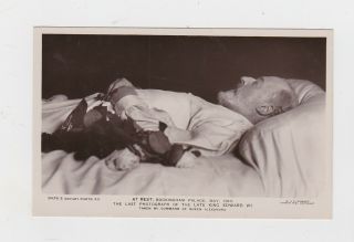 Great Old Real Photo Card King Edward Vii On Death Bed May 1910 W And D Downey