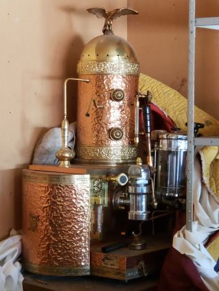 Gaggia Orione Vintage Italian Antique Copper Espresso Machine