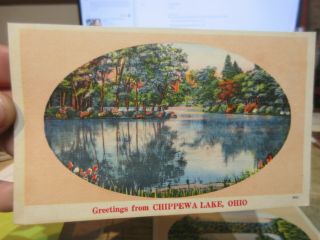 Vintage Old Ohio Postcard Greetings From Chippewa Lake Amusement Park Generic 1
