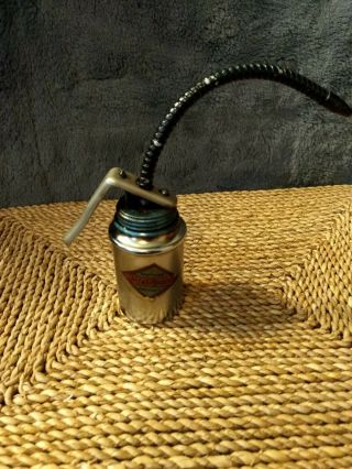 Vintage Brevettato Made In Italy Miniature Oil Pump Can.  G.  - 125.  With Flex Spout.