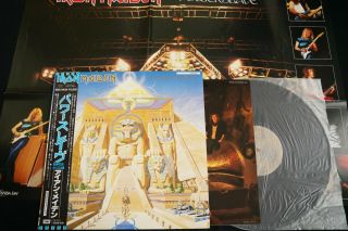 Iron Maiden - Powerslave - Promo - Poster - Japan Vinyl Lp Obi Ems - 91091 Ex -